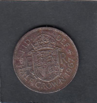 Beschrijving: 1/2 Crown  ELIZABETH II  